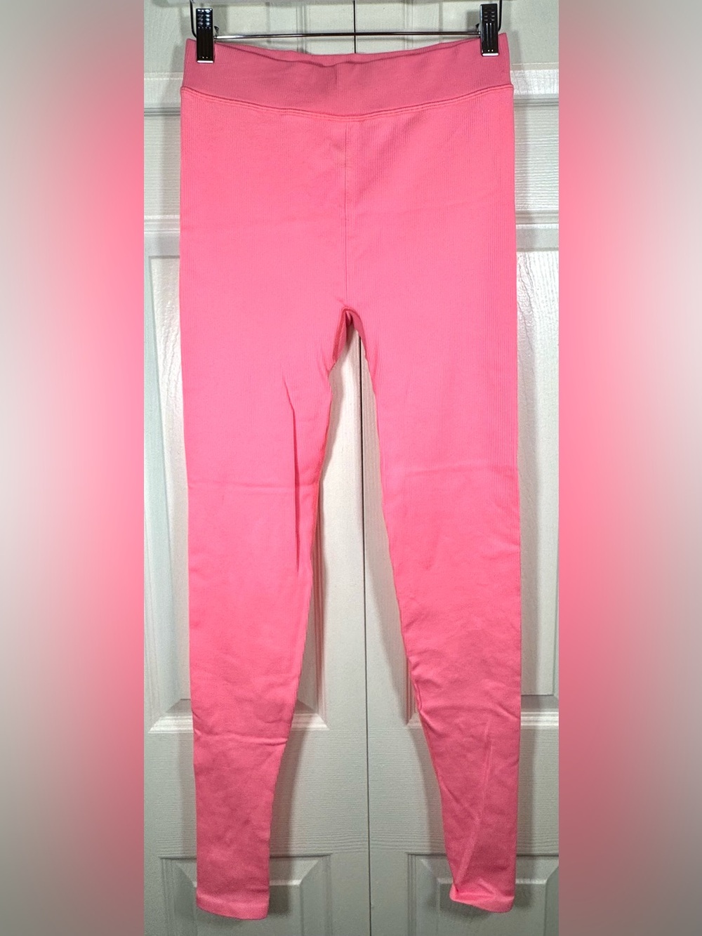 Alo Yoga Mindful Movement Seamless Ribbed Leggings Pink Size Small NWOT